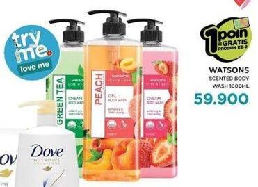 Promo Harga WATSONS Scented Cream Bath All Variants 1000 ml - Watsons