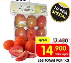 Promo Harga 365 Tomat 1000 gr - Superindo