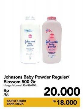 Promo Harga JOHNSONS Baby Powder Blossom, Reguler 500 gr - Carrefour