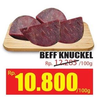 Promo Harga Beef Knuckle (Daging Inside) per 100 gr - Hari Hari