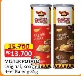 Promo Harga Mister Potato Snack Crisps Original, Roasted Beef 85 gr - Alfamart