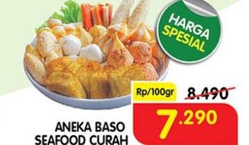 Promo Harga Aneka Bakso Seafood per 100 gr - Superindo