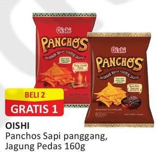 Promo Harga OISHI Panchos Sapi Panggang, Jagung Pedas 160 gr - Alfamart