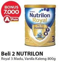 Promo Harga NUTRILON Royal 3 Susu Pertumbuhan Madu, Vanila 800 gr - Alfamart