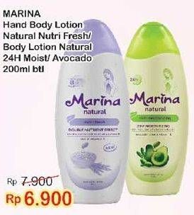 Promo Harga MARINA Hand Body Lotion Nutri Fresh, Natural, Avocado 200 ml - Indomaret