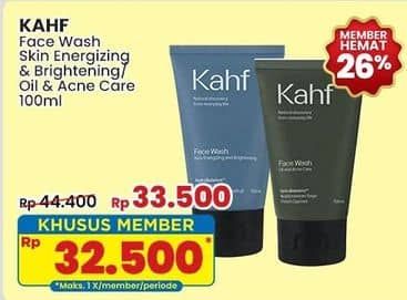 Promo Harga Kahf Face Wash Skin Energizing And Brightening, Oil And Acne Care 100 ml - Indomaret