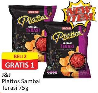 Promo Harga PIATTOS Snack Kentang Sambal Terasi 78 gr - Alfamart