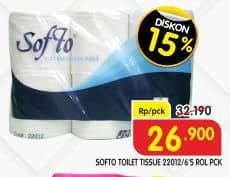 Promo Harga Softo Toilet Tissue 22012 6 roll - Superindo