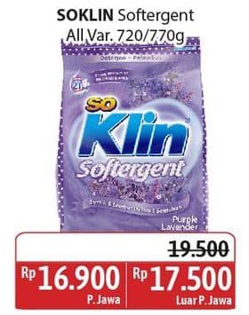 Promo Harga So Klin Softergent All Variants 770 gr - Alfamidi