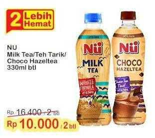 Promo Harga Nu Milk Tea/Teh Tarik/Choco Hazeltea 330ml btl  - Indomaret