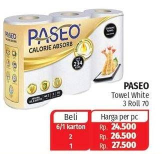 Promo Harga PASEO Calorie Absorbs Cooking Towel 3 roll - Lotte Grosir