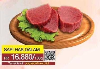 Promo Harga Daging Has Dalam (Tenderloin) per 100 gr - Yogya