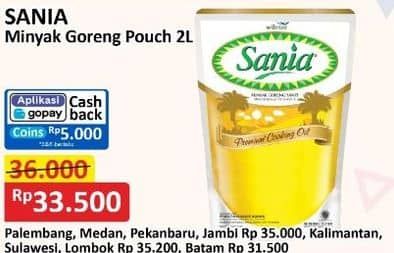 Promo Harga Sania Minyak Goreng 2000 ml - Alfamart