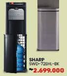 Promo Harga Sharp SWD-72EHL-BK Stainless Steel Bottom Loading Dispenser  - COURTS