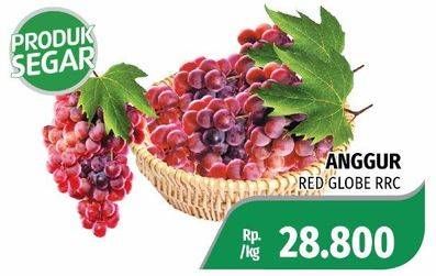 Promo Harga Anggur Red Globe RRC per 100 gr - Lotte Grosir