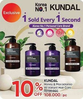 Promo Harga KUNDAL Honey & Macadamia Hydro-Intensive Protein Premium Hair Treatment All Variants 500 ml - Guardian