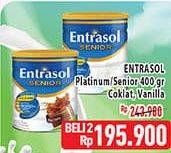 Promo Harga ENTRASOL Senior Susu Bubuk Vanila, Cokelat 400 gr - Hypermart