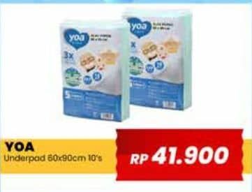 Promo Harga YOA Underpad 60 X 90 Cm 10 pcs - Yogya