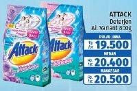 Promo Harga ATTACK Detergent Powder Plus Softener, Violet Perfume 800 gr - LotteMart
