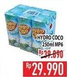 Promo Harga HYDRO COCO Minuman Kelapa Original per 6 pcs 250 ml - Hypermart