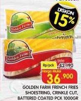 Promo Harga Golden Farm French Fries Shoestring, Crinkle, Coated 1000 gr - Superindo
