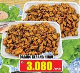 Promo Harga Daging Kerang Rebus Hijau per 100 gr - Hari Hari