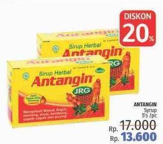 Promo Harga ANTANGIN JRG Syrup Herbal per 5 sachet - LotteMart