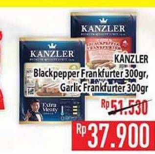 Promo Harga KANZLER Frankfurter Black Pepper, Garlic 300 gr - Hypermart