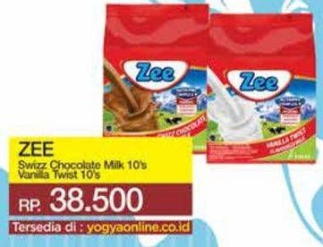 Promo Harga ZEE Susu Bubuk Swizz Chocolate, Vanilla Twist per 10 sachet 40 gr - Yogya