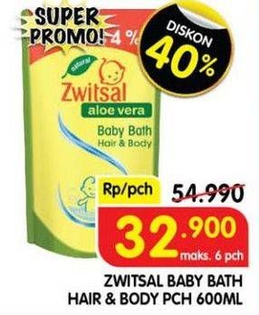 Promo Harga Zwitsal Natural Baby Bath 2 In 1 600 ml - Superindo