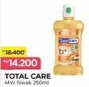 Promo Harga Total Care Mouthwash Siwak Salt 250 ml - Alfamart