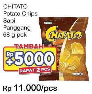 Promo Harga CHITATO Snack Potato Chips Sapi Panggang 68 gr - Indomaret