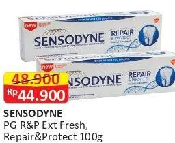 Promo Harga SENSODYNE Pasta Gigi Repair & Protect Extra Fresh, Original 100 gr - Alfamart