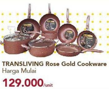 Promo Harga Transliving Rose Gold Granite Cookware  - Carrefour