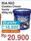 Promo Harga INKUBISC Ria Rio Cookies Cream Vanilla 400 gr - Indomaret