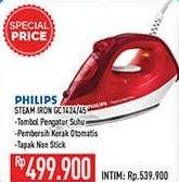 Promo Harga Philips GC1424/45 Steam Iron with Non-stick Soleplate  - Hypermart