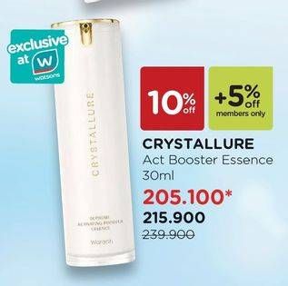 Promo Harga WARDAH Crystallure Activating Booster Essence 30 ml - Watsons