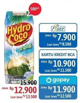 Promo Harga HYDRO COCO Minuman Kelapa Original 500 ml - Alfamidi