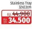 Promo Harga Toyaki Stainless Tray 32x22 Cm  - Lotte Grosir