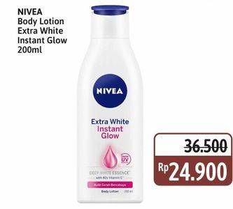 Promo Harga Nivea Body Lotion Extra White Instant Glow 200 ml - Alfamidi