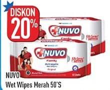 Promo Harga Nuvo Wet Wipes Antiseptic Original 50 sheet - Hypermart