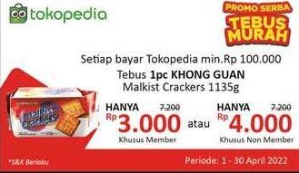 Promo Harga KHONG GUAN Malkist Crackers 135 gr - Alfamidi
