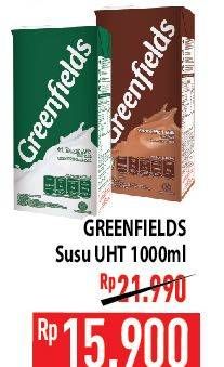 Promo Harga GREENFIELDS UHT Choco Malt, Full Cream 1000 ml - Hypermart