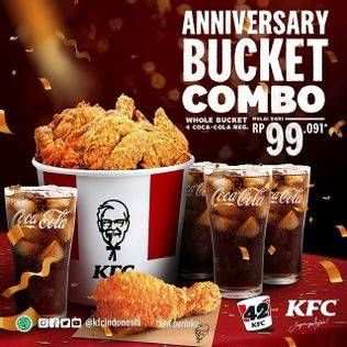 Promo Harga KFC Anniversary Bucket Combo Bucket KFC + 4 Coca Cola Regular  - KFC