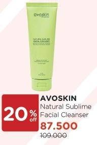 Promo Harga AVOSKIN Natural Sublime Facial Cleanser 100 ml - Watsons