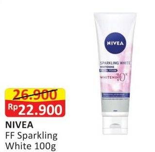 Promo Harga NIVEA Facial Foam Sparkling White 100 gr - Alfamart