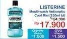 Promo Harga Listerine Mouthwash Antiseptic Cool Mint 250 ml - Indomaret