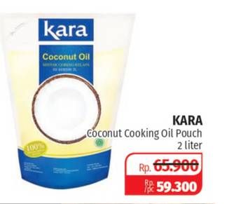 Promo Harga KARA Coconut Oil 2000 ml - Lotte Grosir
