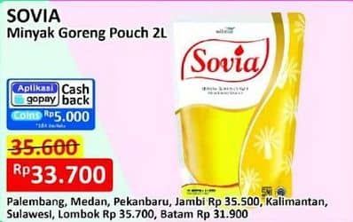 Promo Harga Sovia Minyak Goreng 2000 ml - Alfamart