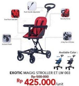 Promo Harga EXOTIC Magig Stroller ET LW 003  - Carrefour